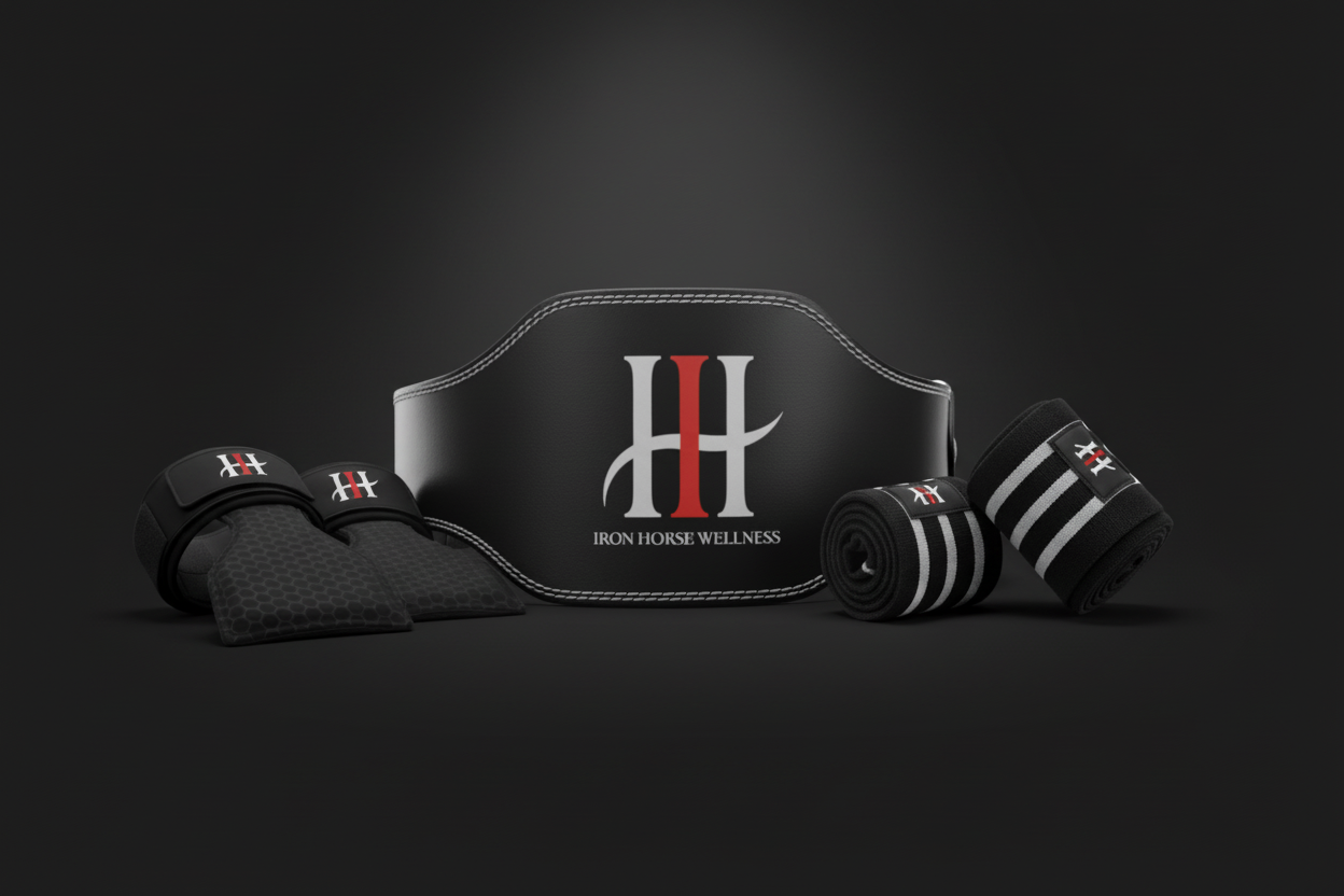 Command Center Bundle - Dark Premium with Iron Lock Wrist Wraps, Iron Anchor Leather Lifting Belt and Iron Fusion Grip Pads