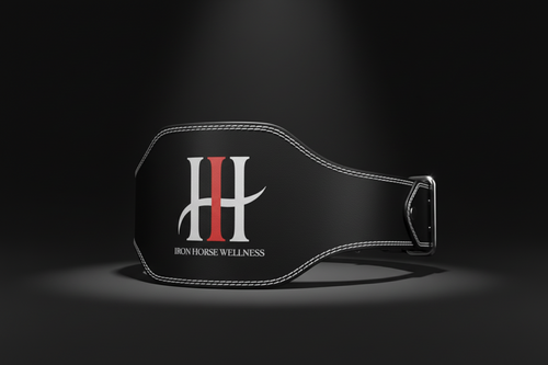 Iron Anchor leather lifting belt by Iron Horse Wellness for squats, deadlifts, weight training and heavy lifts.
