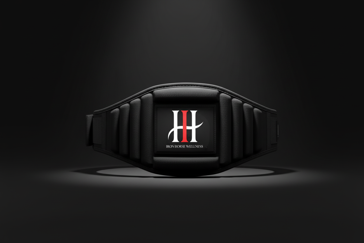 Iron Horse Wellness Iron Core Evolution lifting belt - Premium neoprene weightlifting belt with signature logo
