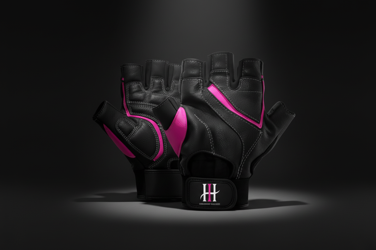 Iron Horse Wellness Iron Elle Dynamic lifting gloves - Premium women's weightlifting gloves with pink accents
